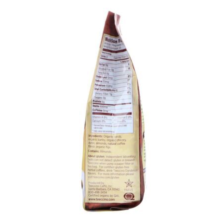 Teeccino Café Java de Ervas Chicória Tostado Médio - Livre de Cafeína - 312g - Imagem 2