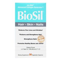 Natural Factors BioSil - 30 Cápsulas Vegetarianas: Colágeno e Saúde Óssea