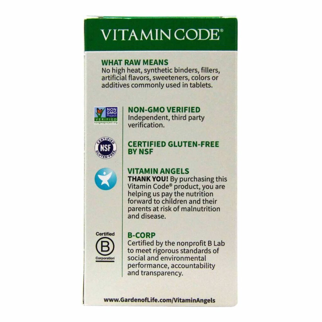 Garden of Life Vitamin Code Multivitamínico Família - 120 Cápsulas Vegetarianas - Imagem 3