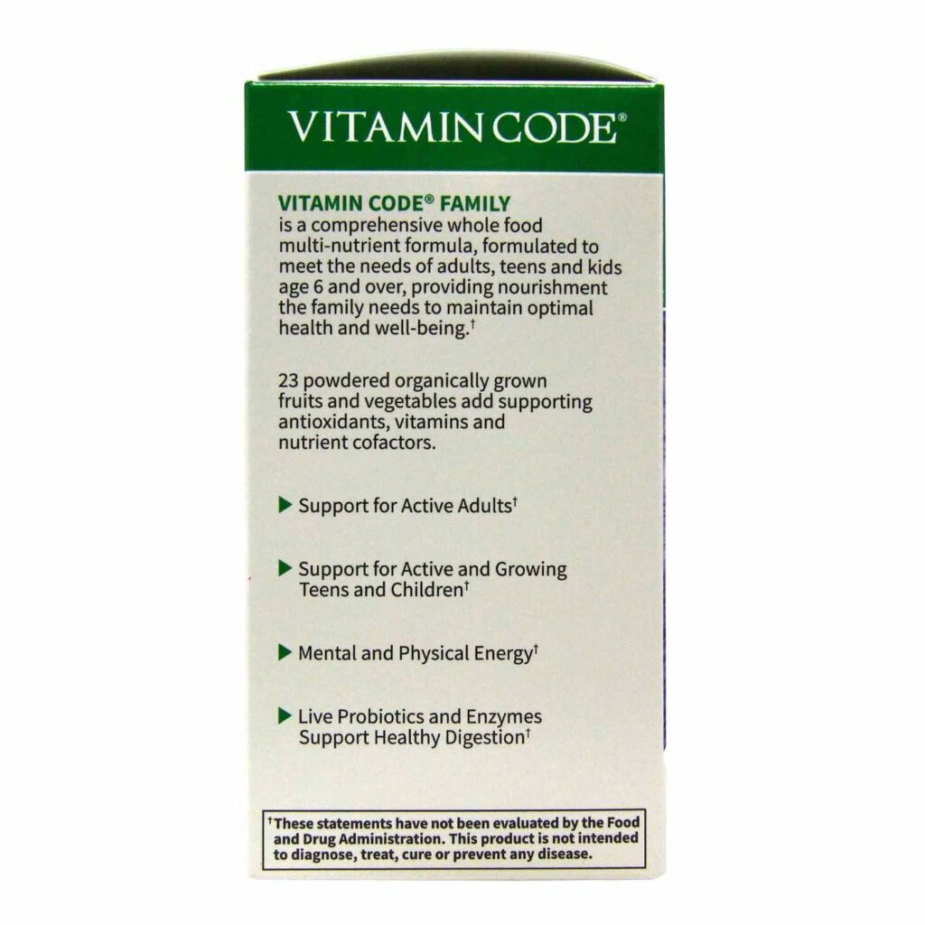 Garden of Life Vitamin Code Multivitamínico Família - 120 Cápsulas Vegetarianas - Imagem 4