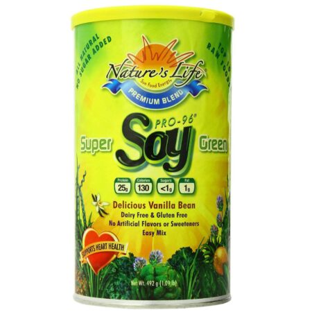 Nature's Life, Proteína de Soja Super Verde Pro-96 - 492 g