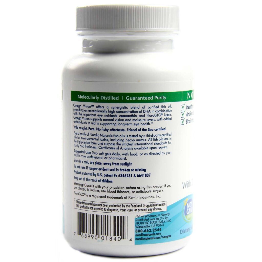 Nordic Naturals Ômega™ Visão - 60 Cápsulas para Saúde Ocular - Imagem 3