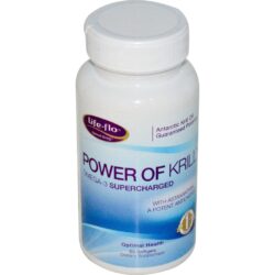 Life-Flo Poder de Krill Ômega 3 Super Carregado - 60 Cápsulas: Saúde Cardiovascular e Cognitiva