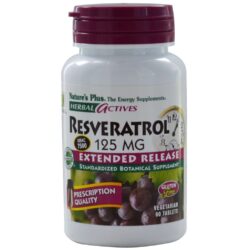 Nature's Plus Resveratrol 125 mg - 60 Tabletes: Antioxidante para Bem-Estar e Longevidade