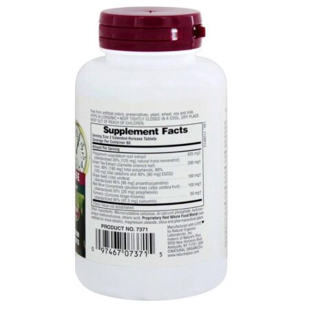 Nature's Plus, Resveratrol -125 mg -120 Comprimidos - Image 2