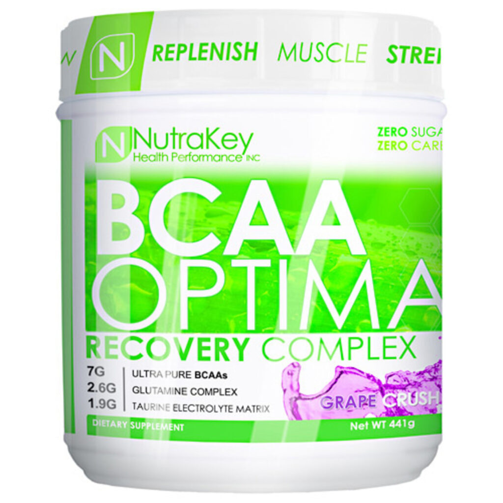 NutraKey BCAA Optima Recovery Complexo, Sabor Uva - 441 g: Recuperação Muscular Otimizada