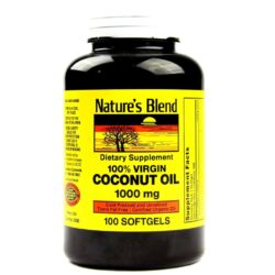 Nature's Blend Óleo de Coco 1000 mg - 100 Cápsulas em Gel | Puro e Natural