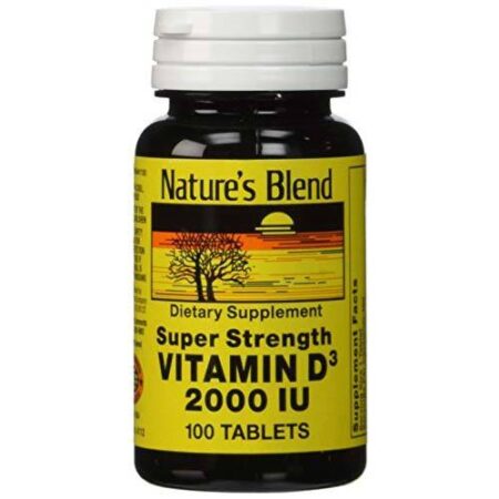 Nature's Blend, Vitamina D3 2,000 IU - 100 Cápsulas em Gel