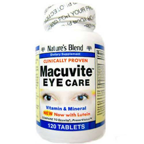 Nature's Blend Macuvite Cuidado com os Olhos - 120 Tabletes para Saúde Visual