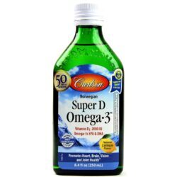 Carlson Labs Super D e Ômega-3 Óleo de Peixe 250 ml - Vitalidade e Saúde Cardiovascular