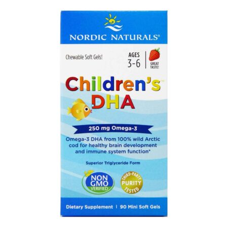 Nordic Naturals DHA Infantil Morango 90 ​​Cápsulas em Gel