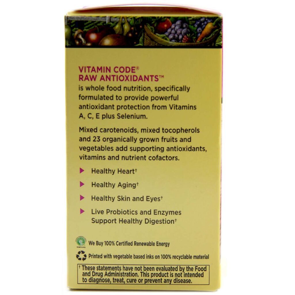 Garden of Life Vitamina Código RAW Antioxidantes 30 Cápsulas Vegetarianas - Nutrição Completa - Imagem 5