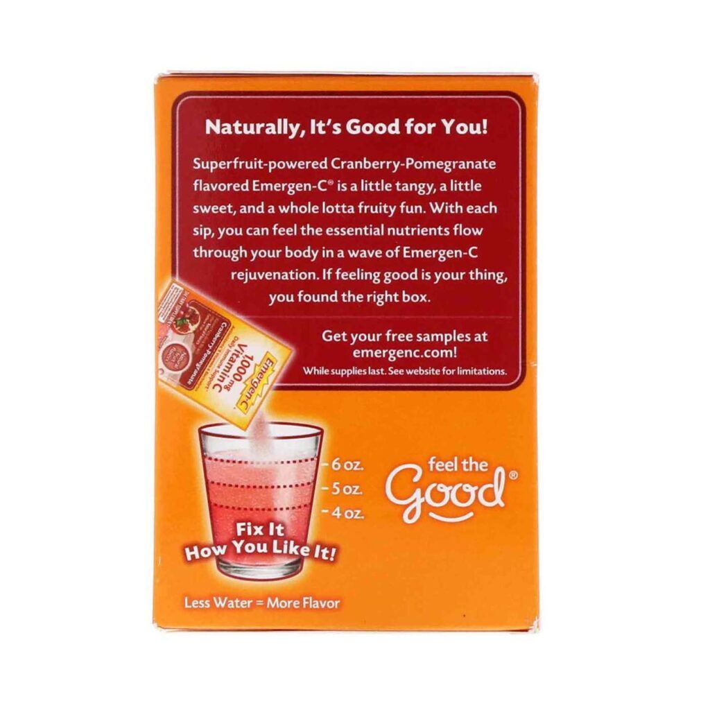 Alacer Emergen-C Cranberry Romã 30 Pacotes - Vitamina C e Antioxidantes - Imagem 2