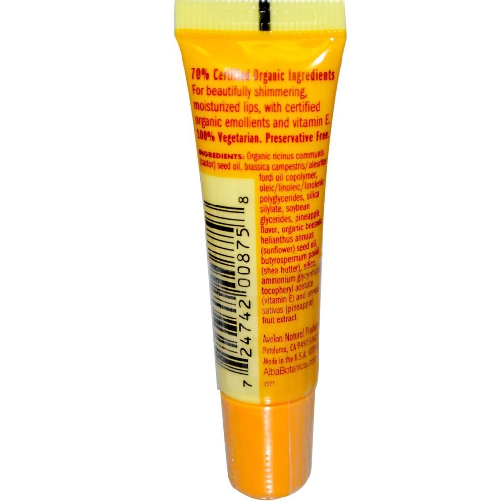 Alba Botanica Brilho Labial Transparente Abacaxi Quench - Hidratação e Brilho Natural - Imagem 2
