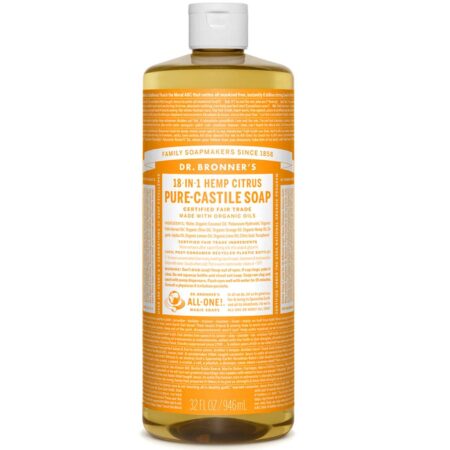 Dr Bronner Citrus óleo puro Castela sabão Citrus 32 fl oz