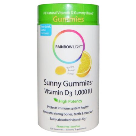 Rainbow Light, Vitamina D 1.000 UI Sunny Gummies™ - 100 Gomas