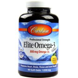 Carlson Labs Elite Ômega-3 Limão 90 Cápsulas - Saúde Cardiovascular e Cognitiva