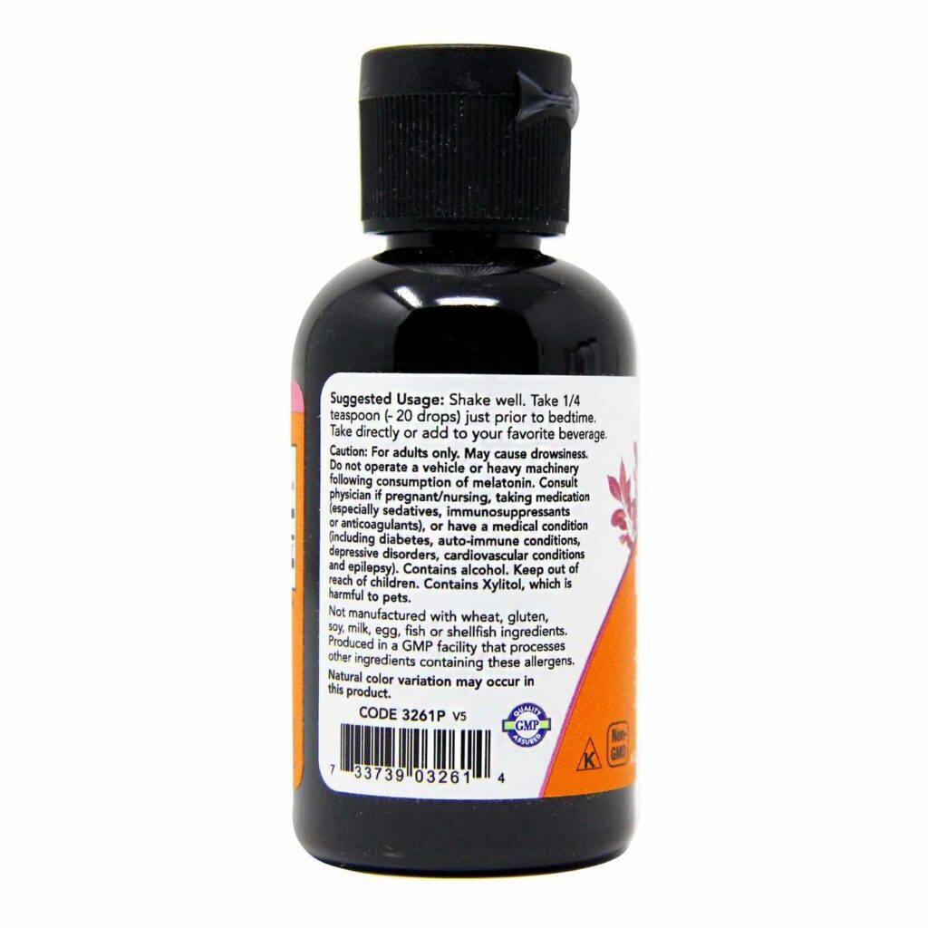 Now Foods Melatonina Líquida 3mg - 60ml: Melhora do Sono e Bem-Estar - Imagem 2