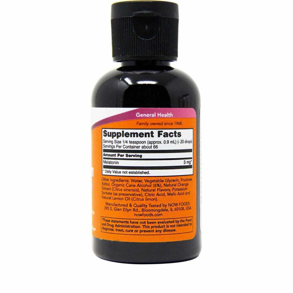 Now Foods Melatonina Líquida 3mg - 60ml: Melhora do Sono e Bem-Estar - Imagem 3