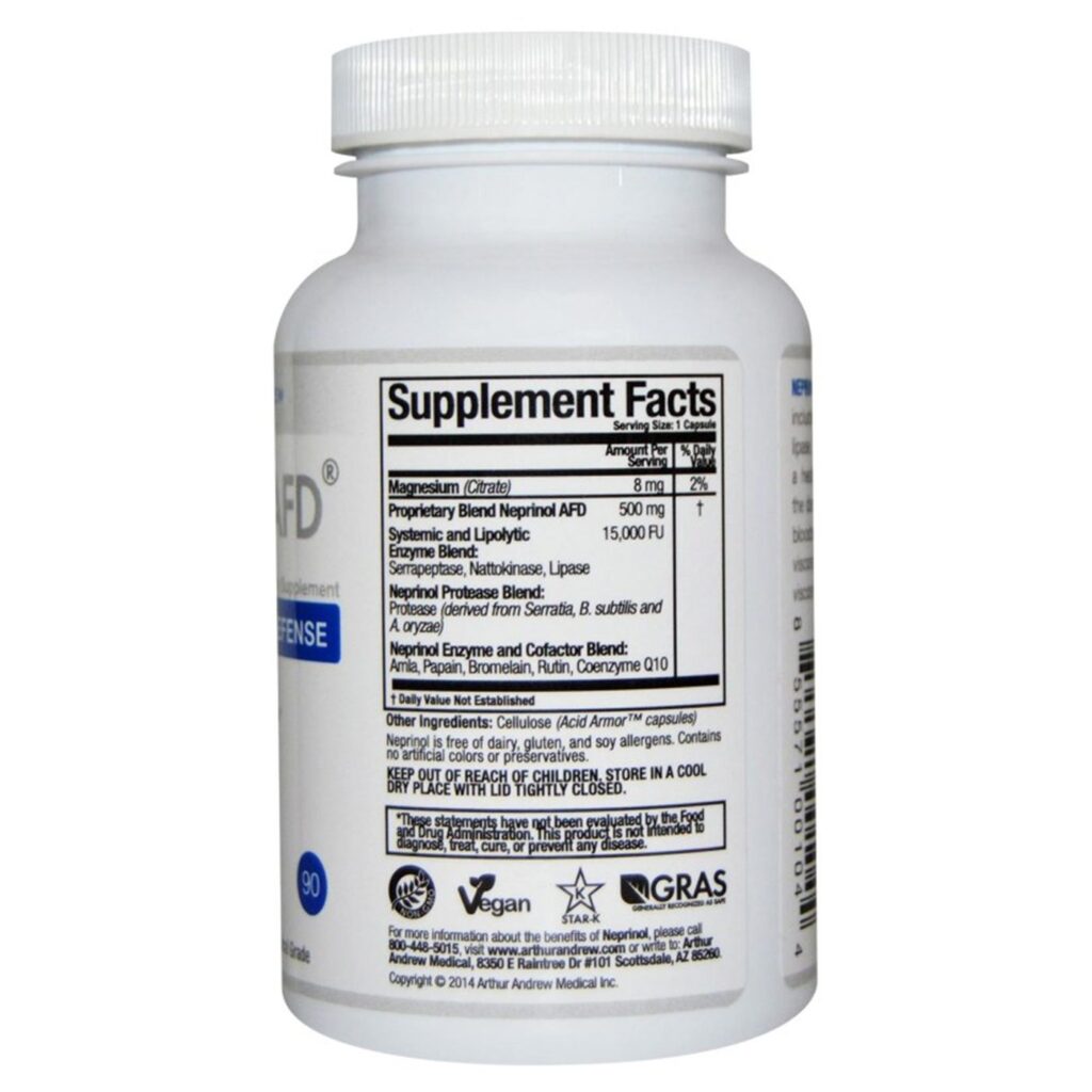 Neprinol AFD Arthur Andrew Medical 90 Cápsulas: Suporte ao Bem-Estar Vascular no Brasil - Imagem 2