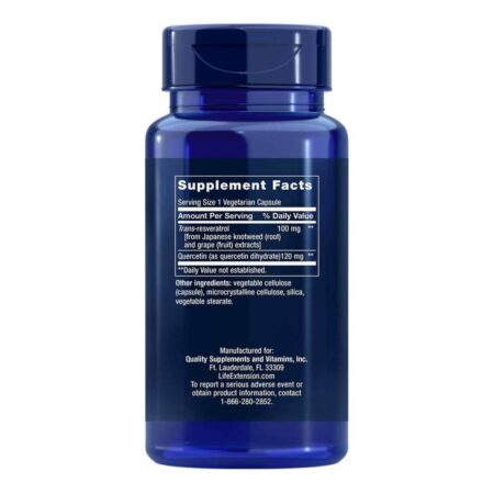 Life Extension Resveratrol 100 mg - 60 Cápsulas Vegetarianas para Antioxidação e Longevidade - Imagem 3
