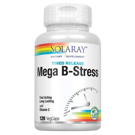 Solaray, Mega B-Stress - Liberação Programada - 120 Cápsulas Vegetarianas