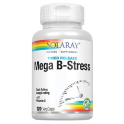 Solaray Mega B-Stress Liberação Programada 120 Cápsulas Vegetarianas - Vitamina B para Estresse