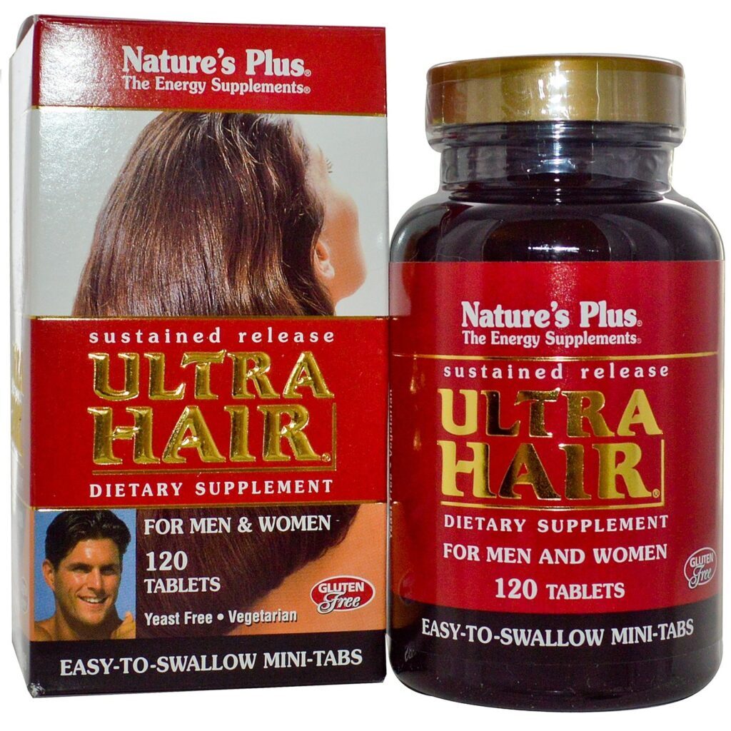 Nature's Plus Ultra Hair Vitaminas para Cabelo - 120 Mini Tabletes: Combate Queda e Fortalece Fios