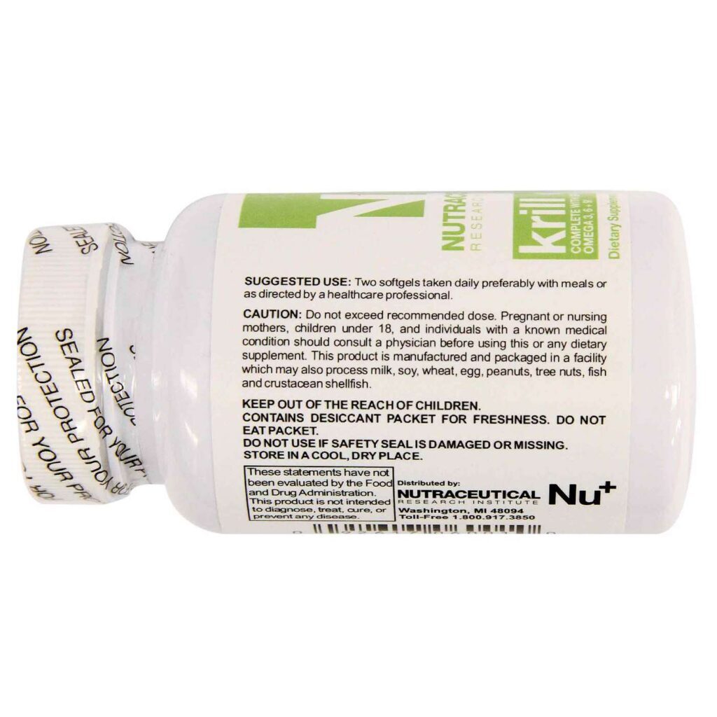 Óleo de Krill Nutraceutical Research Institute 60 Cápsulas - Saúde Ômega 3 - Imagem 4