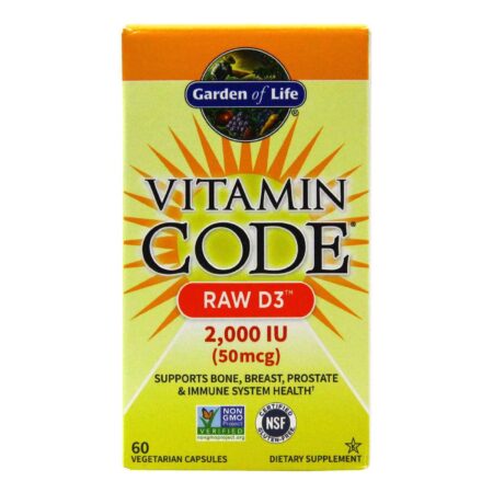 Garden of Life, Vitamin Code® Raw D3™ 2.000 IU - 60 Cápsulas