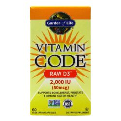 Garden of Life Vitamina D3 Raw 2.000 UI - 60 Cápsulas