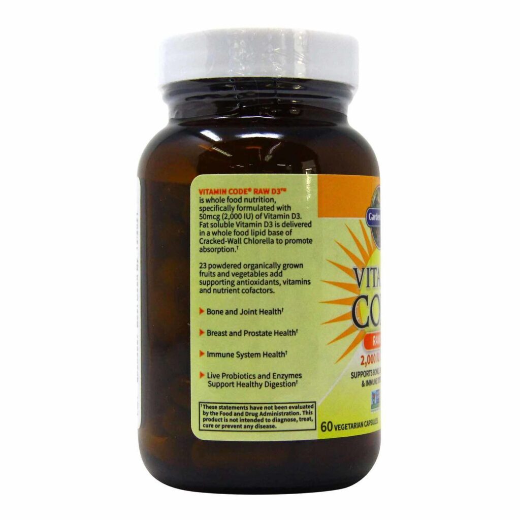Garden of Life Vitamina D3 Raw 2.000 UI - 60 Cápsulas - Imagem 8
