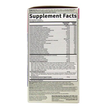 Garden of Life Vitamin Code Multivitamínico Feminino - 240 Cápsulas Vegetarianas - Imagem 2