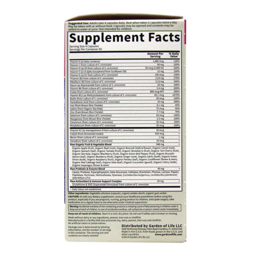 Garden of Life Vitamin Code Multivitamínico Feminino - 240 Cápsulas Vegetarianas - Imagem 2