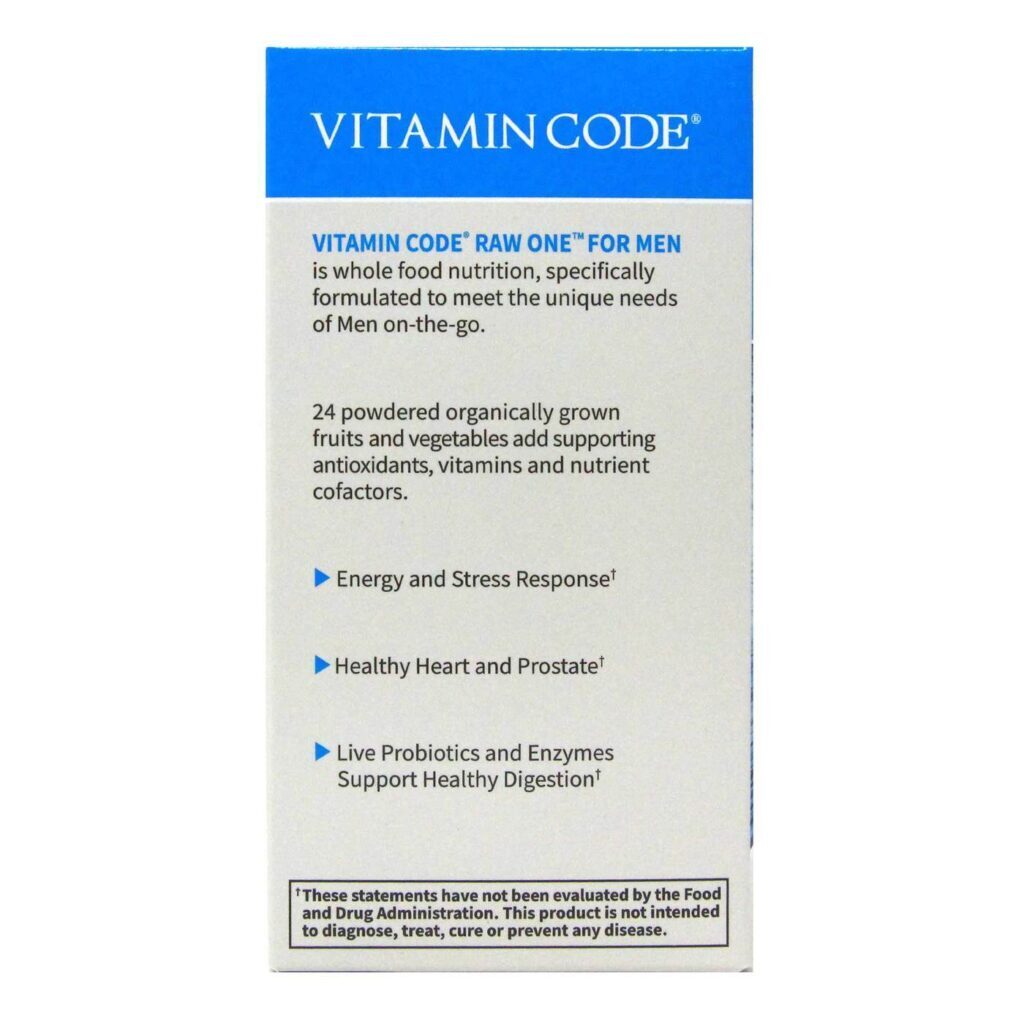 Garden of Life Vitamin Code RAW One for Men™ - 75 Cápsulas Vegetarianas - Imagem 4