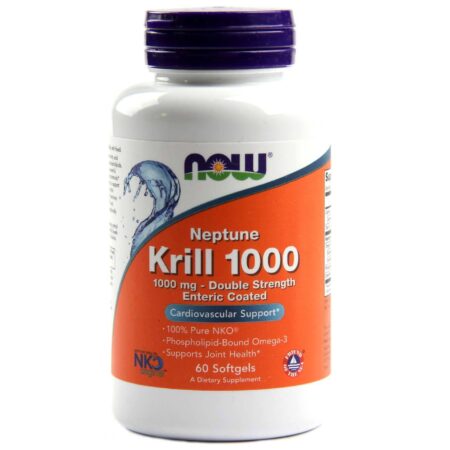 Óleo de Krill Netuno - Now Foods - 1000 mg - 60 Cápsulas em Gel