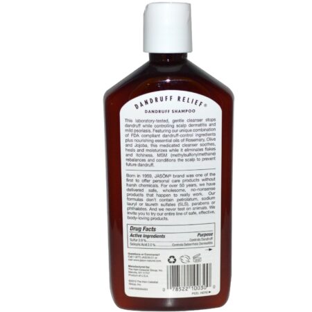 Jason Natural Cosmetics, Shampoo Alívio da Caspa - 355 ml (12 oz) - Image 2