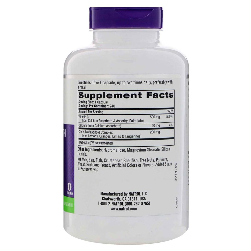 Natrol Easy-C® 500 mg - 240 Cápsulas Vegetarianas: Vitamina C de Alta Absorção para Imunidade e Saúde - Imagem 2