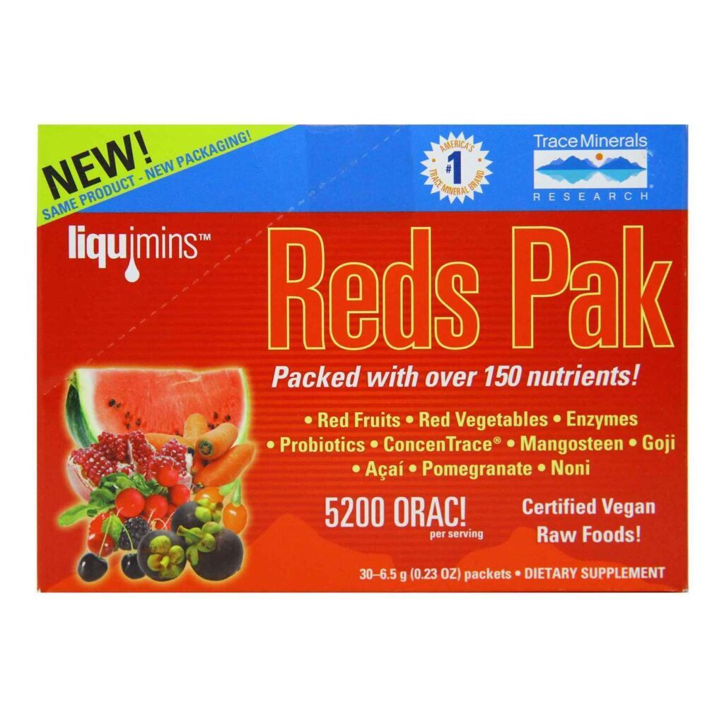 Trace Minerals Research Reds Pak 30 Pacotes: Vitalidade e Nutrição Essencial no Brasil