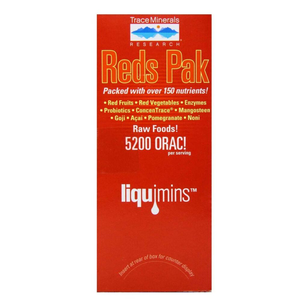 Trace Minerals Research Reds Pak 30 Pacotes: Vitalidade e Nutrição Essencial no Brasil - Imagem 2