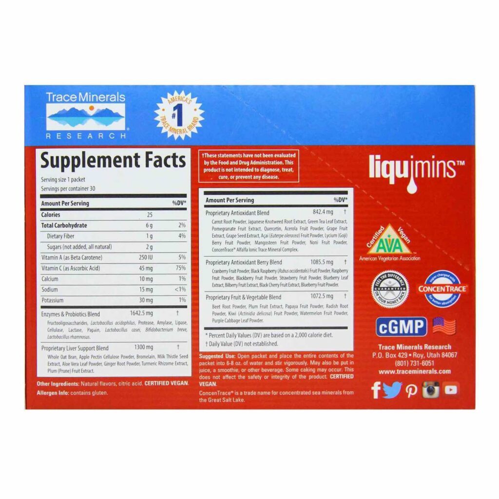 Trace Minerals Research Reds Pak 30 Pacotes: Vitalidade e Nutrição Essencial no Brasil - Imagem 3