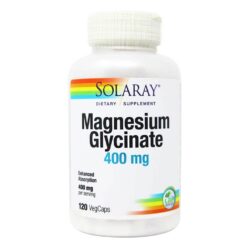 Solaray Glicinato de Magnésio - 120 Cápsulas Vegetarianas para Saúde Muscular e Nervosa