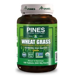 Grama Orgânica de Trigo Pines International 500mg - 100 Comprimidos: Nutrição Verde para o seu Bem-Estar