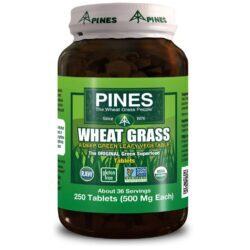 Pines International Grama de Trigo Orgânico 500 mg - 250 Tabletes