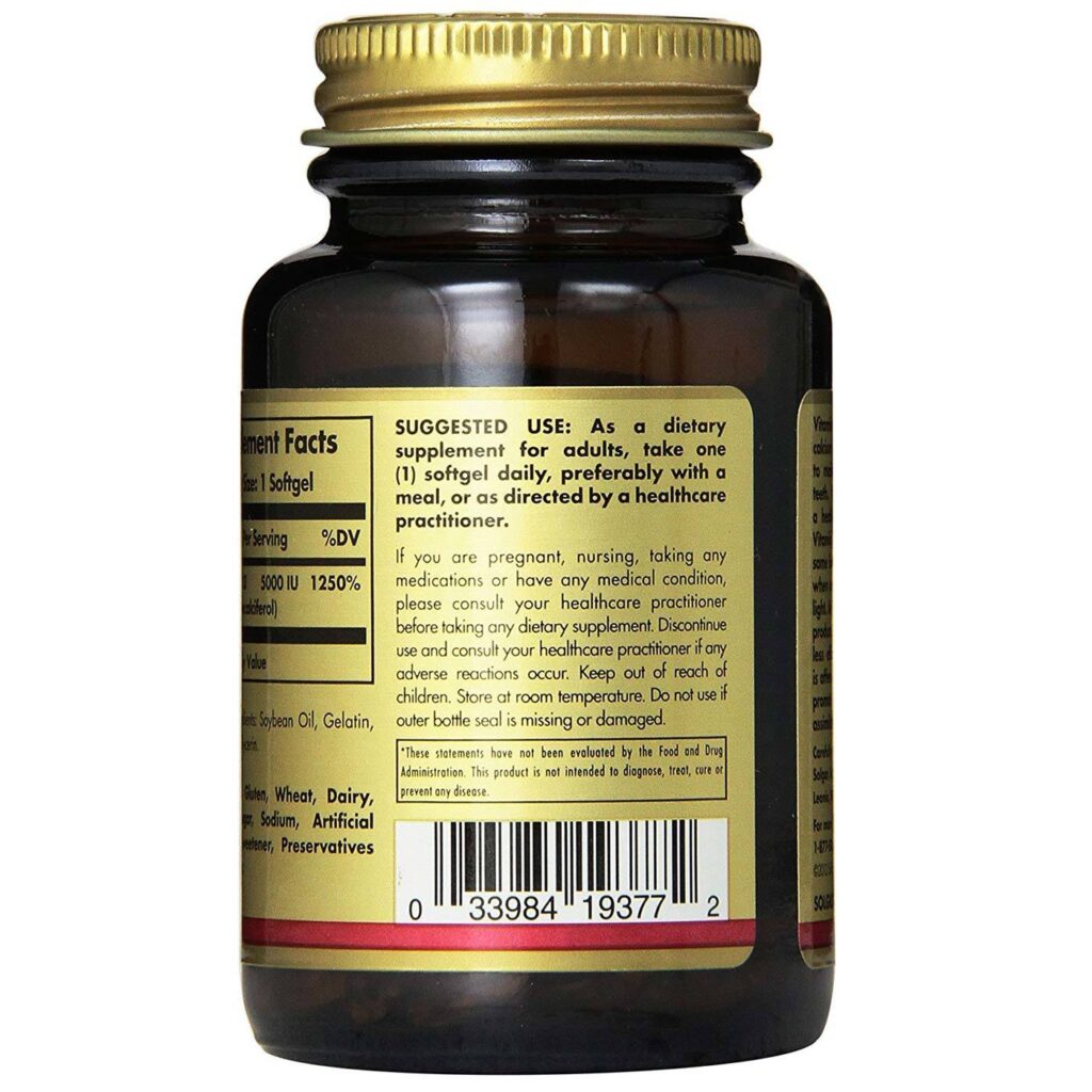 Vitamina D3 5000 UI Solgar 100 Cápsulas: Essencial para Imunidade e Saúde Óssea no Brasil - Imagem 3