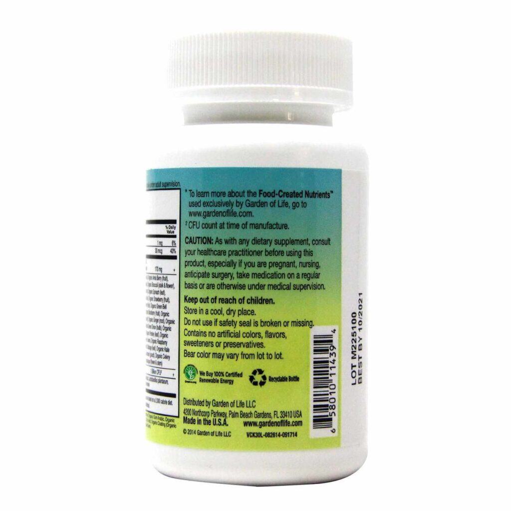 Garden of Life Vitamina Criança Vitamina Code® Cereja - 30 Ursinhos Mastigáveis - Imagem 7