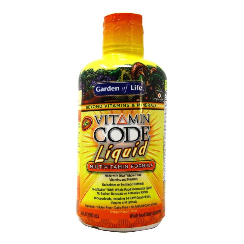 Garden of Life Vitamin Code Multivitamínico Líquido Laranja e Manga - 900ml