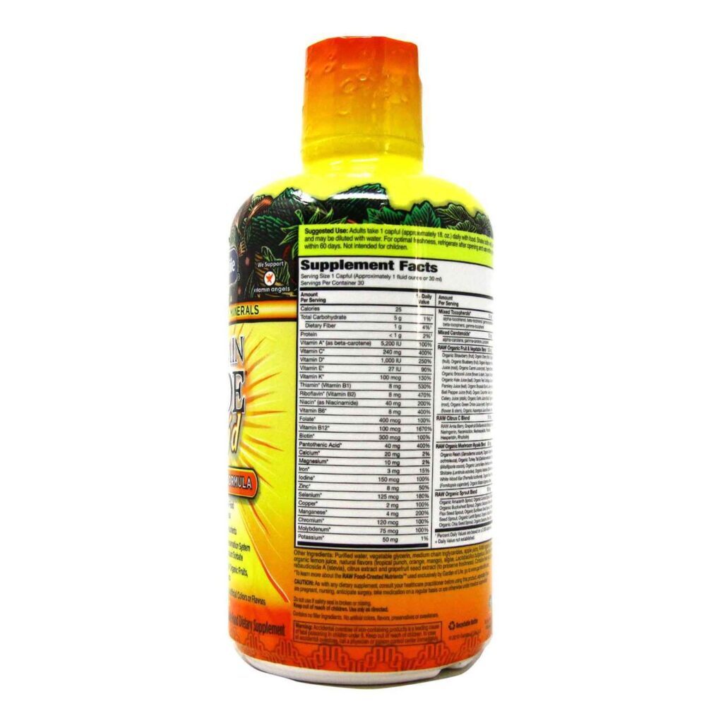 Garden of Life Vitamin Code Multivitamínico Líquido Laranja e Manga - 900ml - Imagem 2