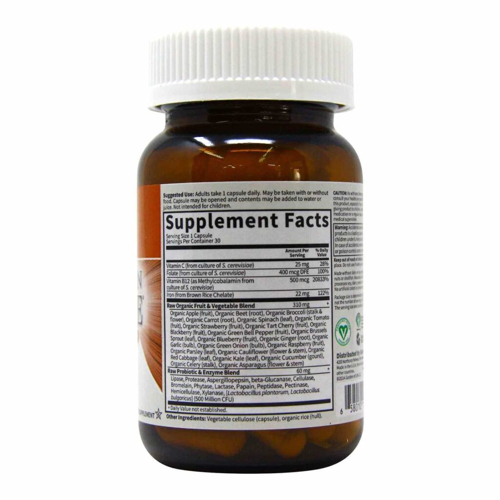 Garden of Life Vitamin Code RAW Ferro™ - 30 Cápsulas Vegetarianas: Energia e Vitalidade Natural - Imagem 6