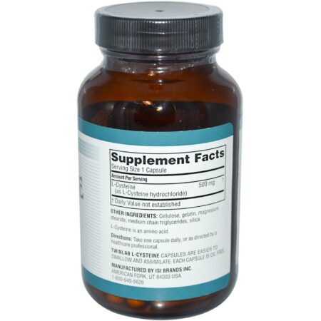 Twinlab, L-cisteína - 500 mg - 60 Cápsulas - Image 2